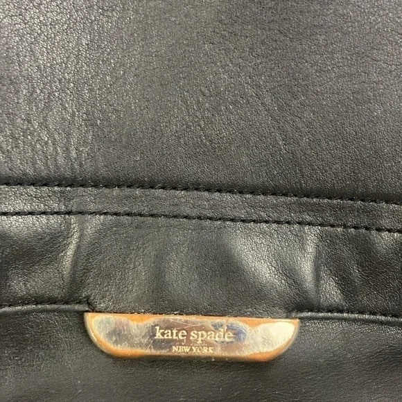 Kate Spade New York Black Leather Purse Hand Bag - Picture 2 of 14